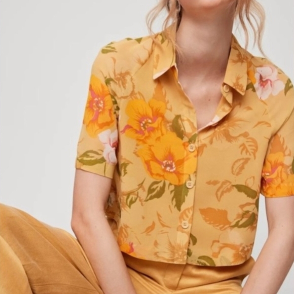 Aritzia Wilfred Henrietta Floral Blouse - Picture 2 of 6